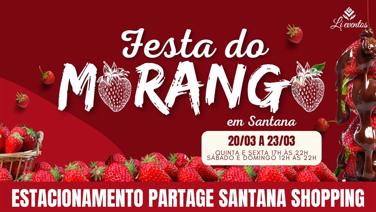 Festa do Morango anima o Partage Santana a partir desta quinta